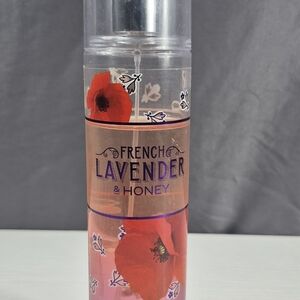 French Lavender & Honey Body Mist — Pink with Red Floral Accents